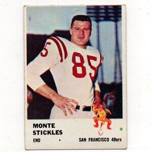 1961 Fleer #62: Monty Stickles Rookie Card - Error Card